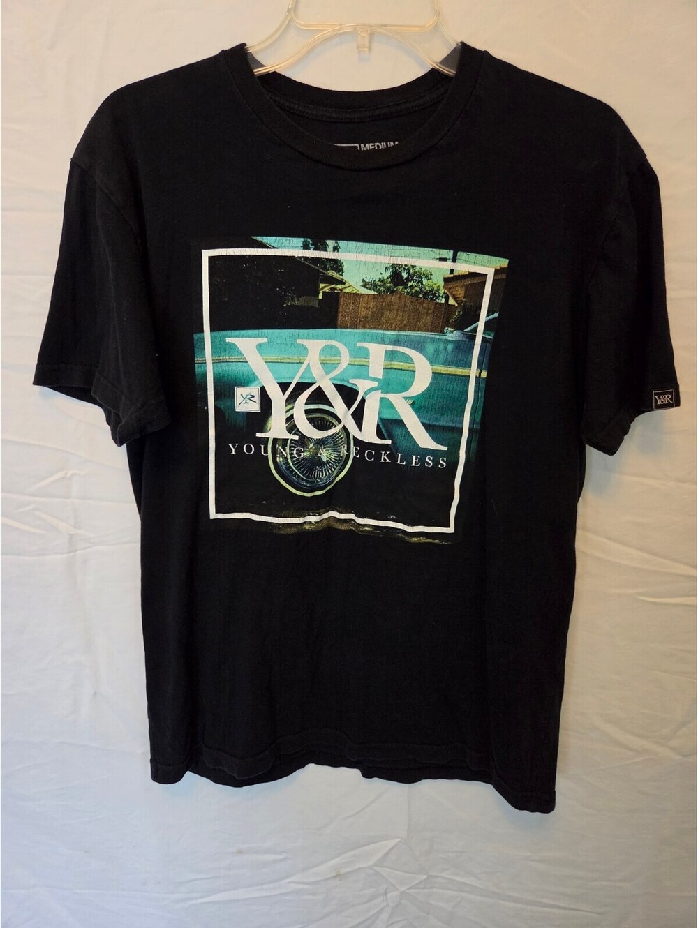 Young & Reckless Men's Medium Black Graphic T-Shirt 100% Cotton